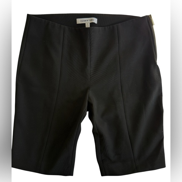 Elizabeth and James Bermuda Shorts Black Dressy Tailored Size 6 sleek design. - Picture 1 of 9